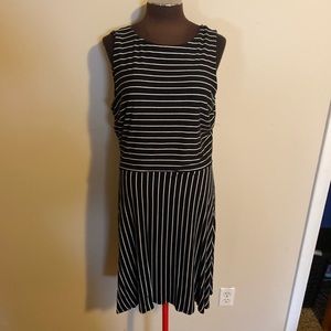 Black and white striped dress by The Loft